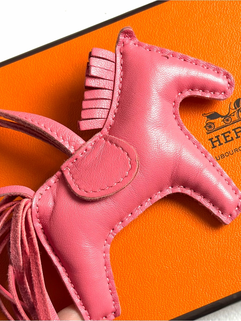 HERMES  Rodeo PM Horse Bag Charm Leather